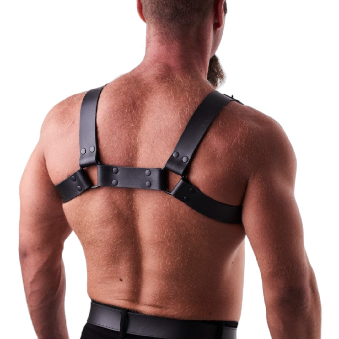 Leather Chest Harness Black