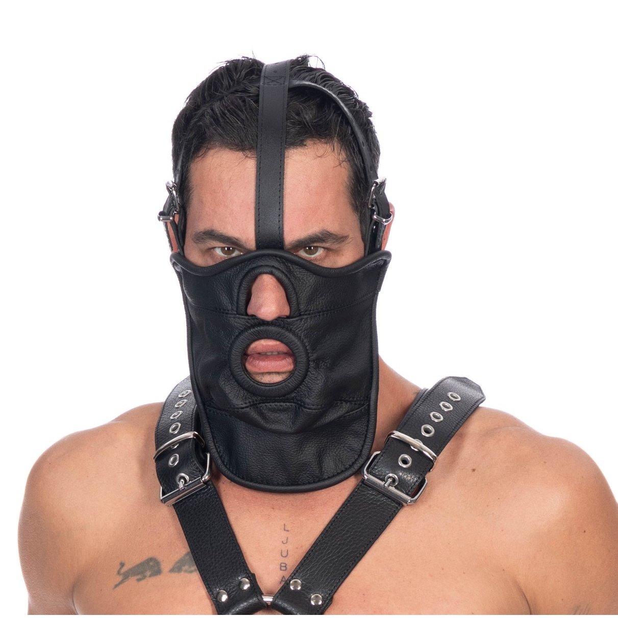 Leather Mask W/Opening