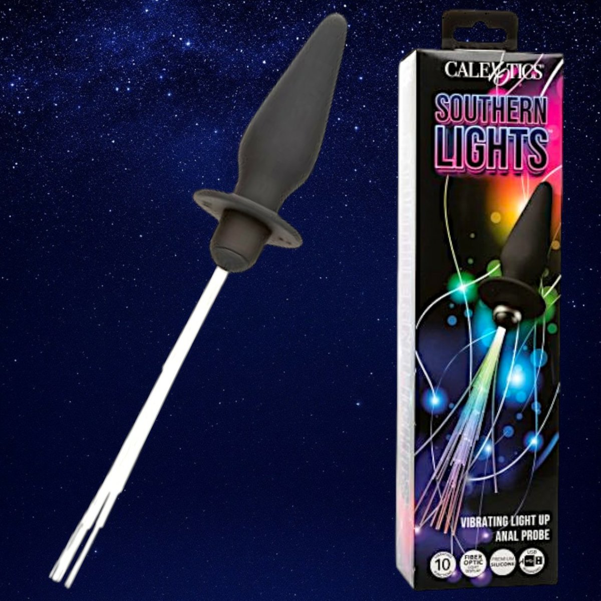 Southern Lights Vibrating Light Up Anal Probe