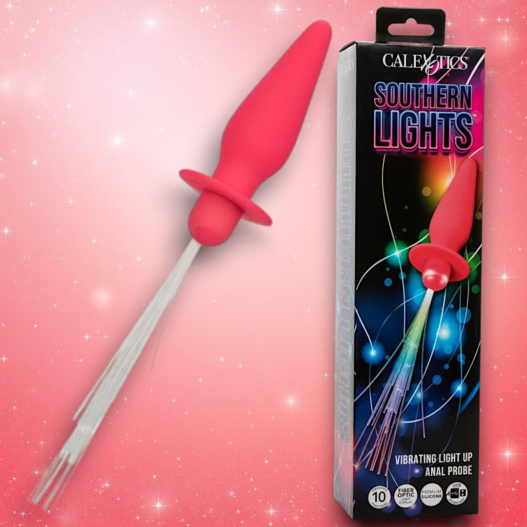 Southern Lights Vibrating Light Up Anal Probe Pink