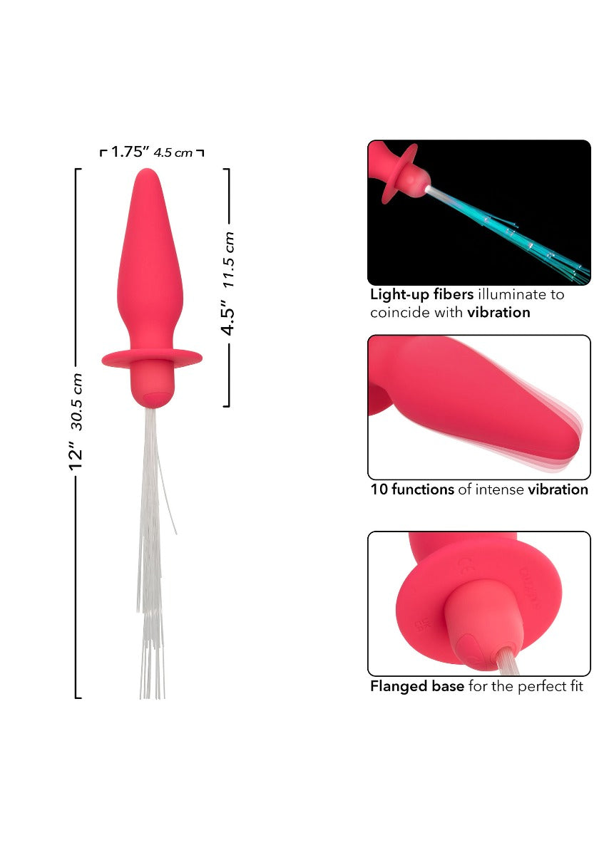 Southern Lights Vibrating Light Up Anal Probe Pink
