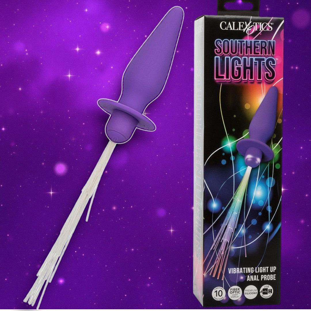 Southern Lights Vibrating Light Up Anal Probe Purple
