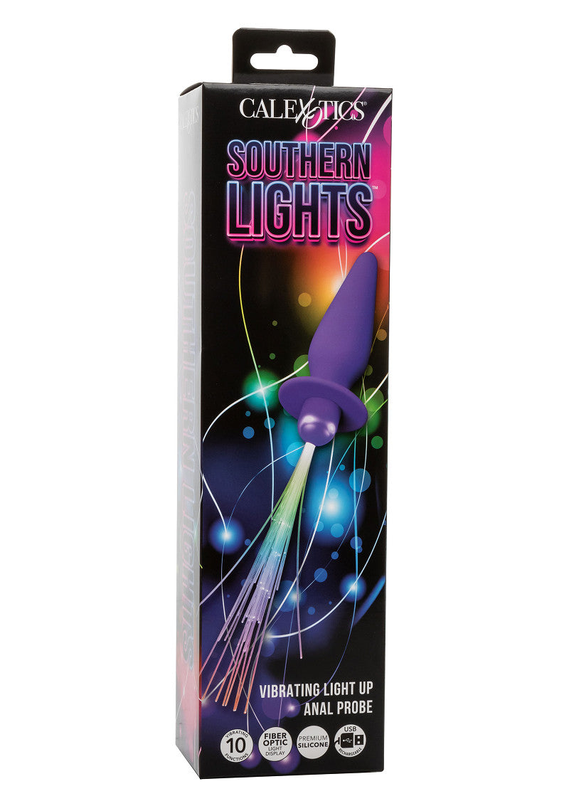 Southern Lights Vibrating Light Up Anal Probe Purple