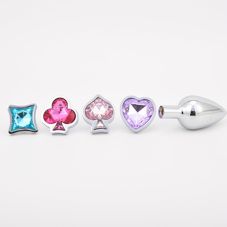 Poker Game Butt Plug Gem Set Mixed Colour
