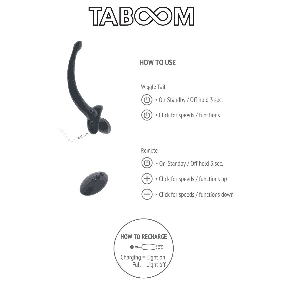 Taboom Bondage Essentials Puppy Play Wiggle Tail