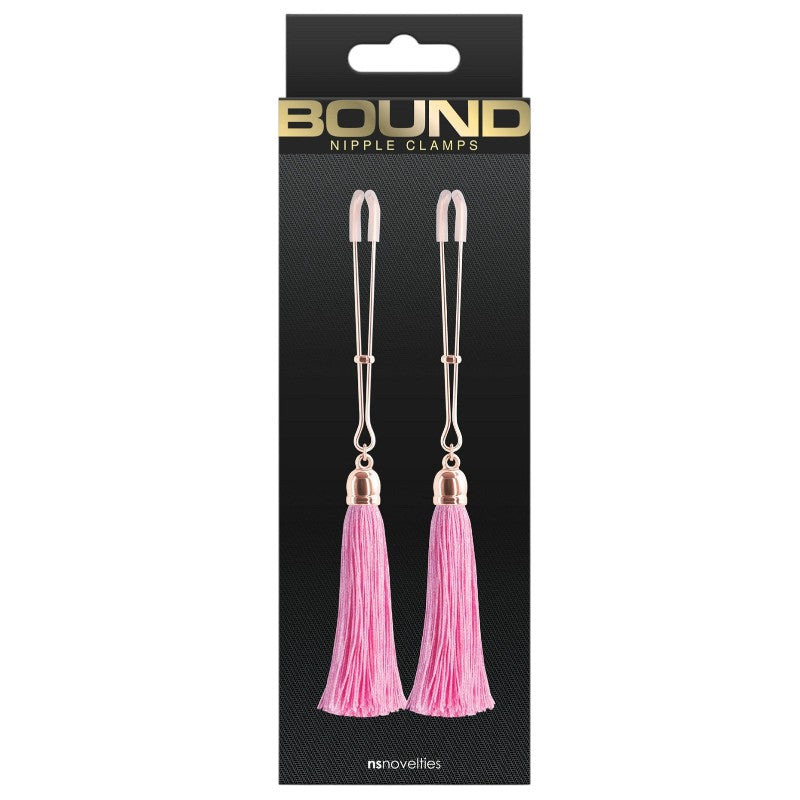 Bound Tassle Nipple Clamps Pink
