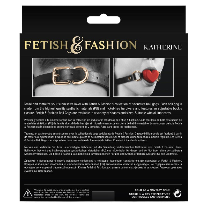 Fetish & Fashion Katherine Heart Gag Red