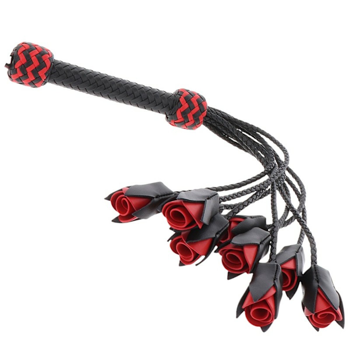Hidden Desire Real Leather Roses Whip