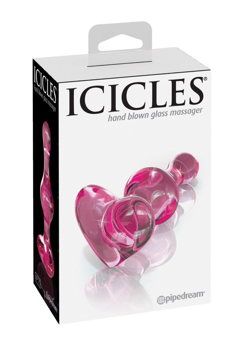 Icicles Glass Wand Dildo - Pink