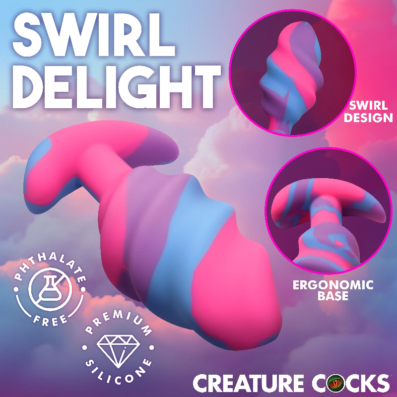 Creature Cocks Swirl Silicone Butt-Plug