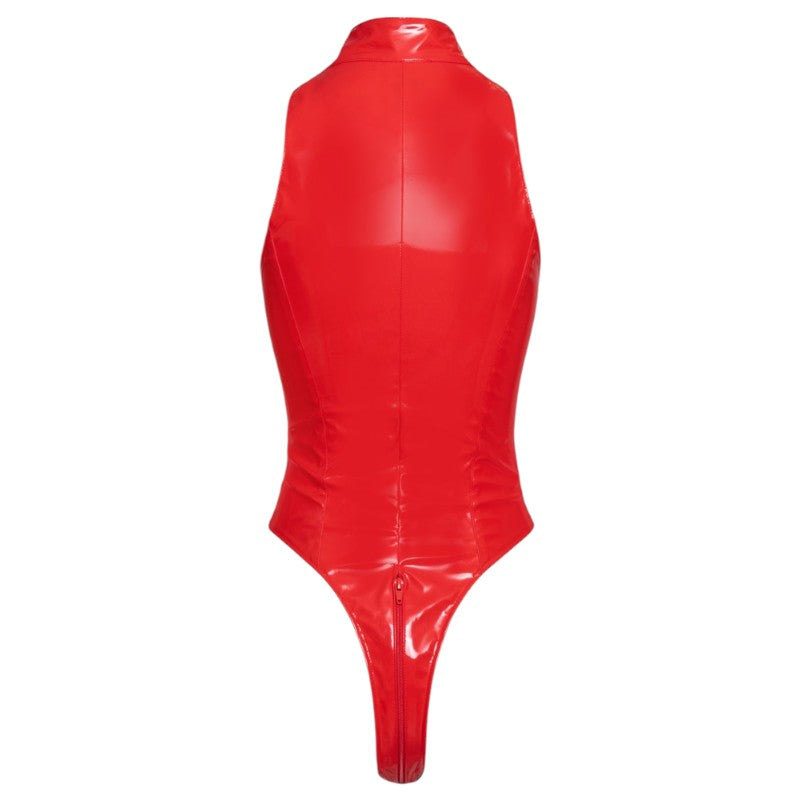Red Vinyl High Neck Body by Black Level