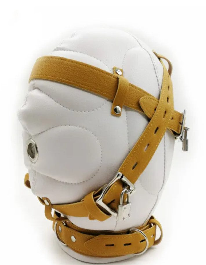 Sensory Deprivation Asylum Bondage Hood White