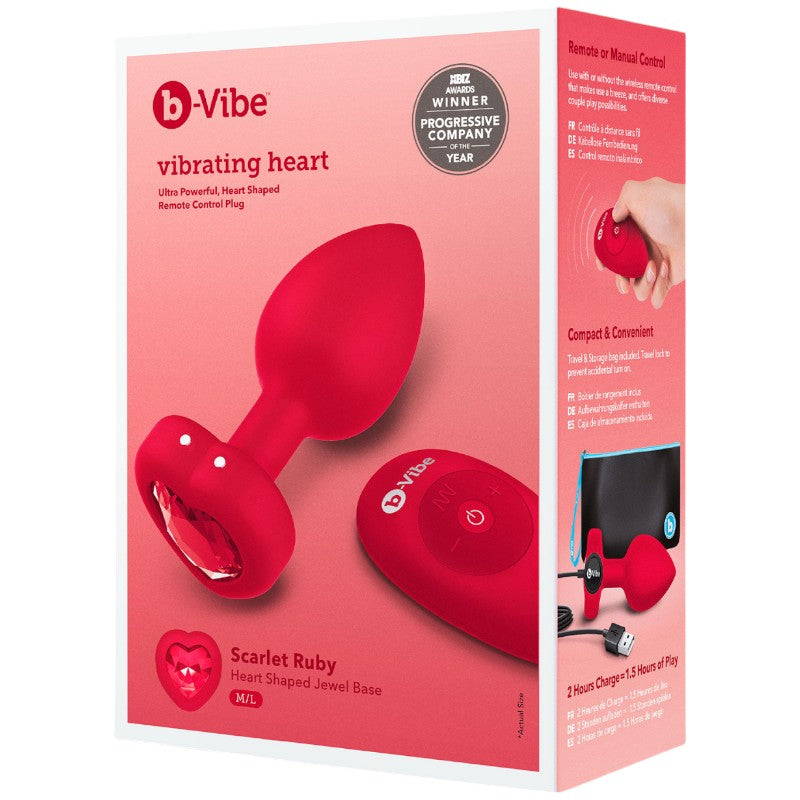 B-Vibe Vibrating Heart Plug M/L