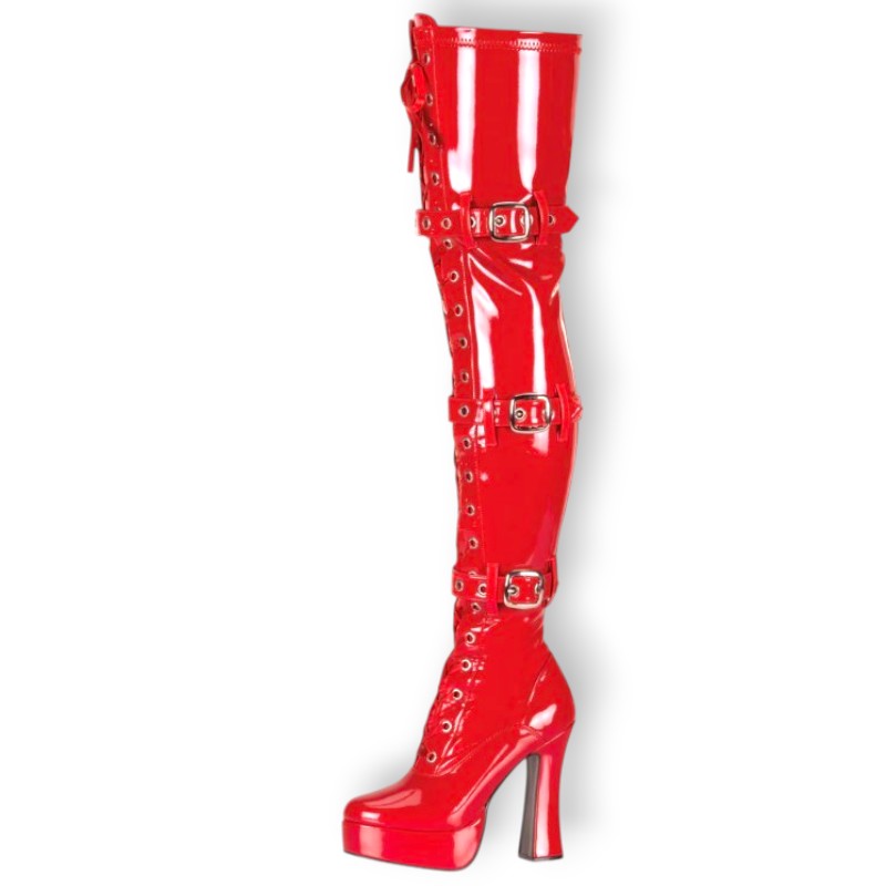 Pleaser Electra-3028 Thigh High Boot Patent
