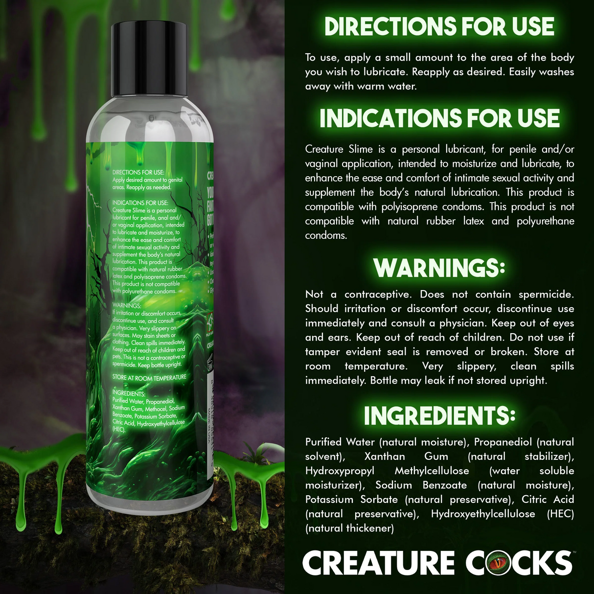 Creature Cocks Creature Slime Water-Based Lubricant 8 oz