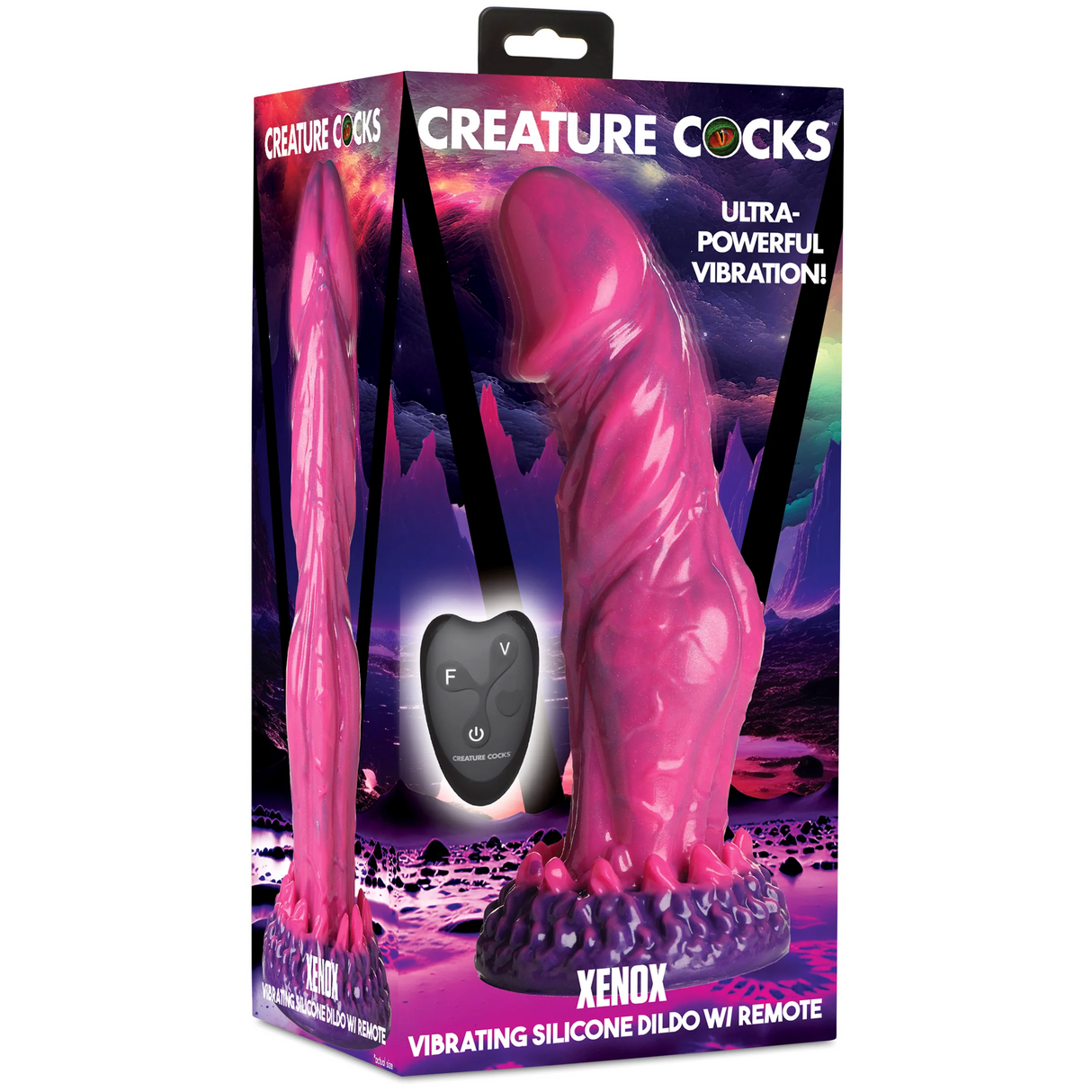 Creature Cocks Xenox Vibrating Silicone Dildo with Remote