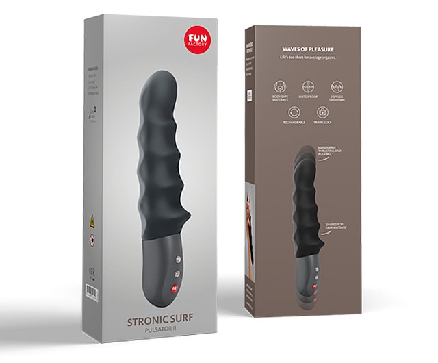 Fun Factory - Stronic Surf Ribbed Pulsator Black