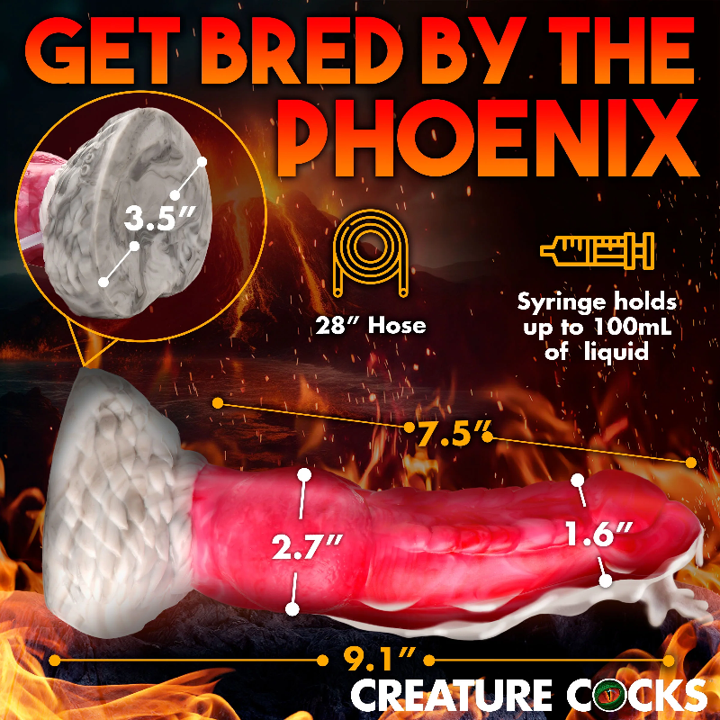 Creature Cocks Resurrector Phoenix SquirtingSilicone Dildo