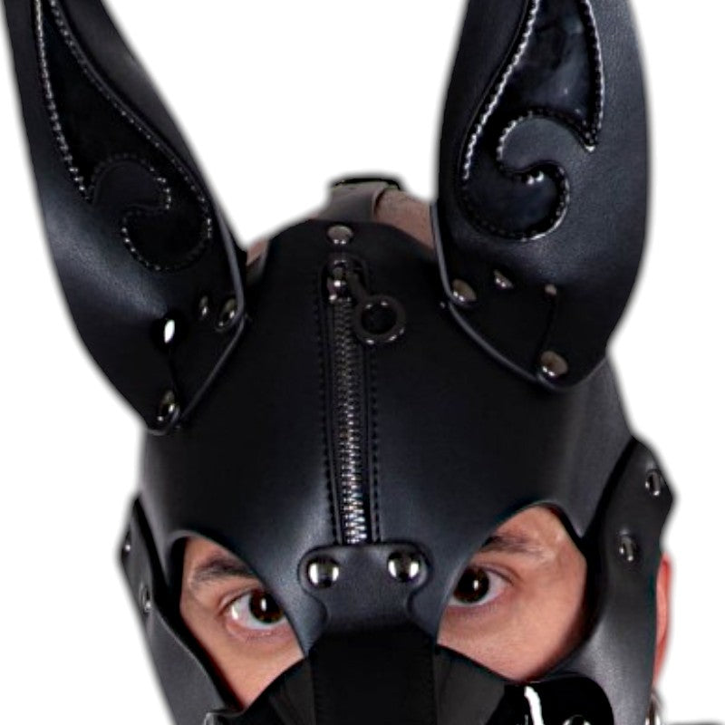 K9-CHROME DOG MASK-Black