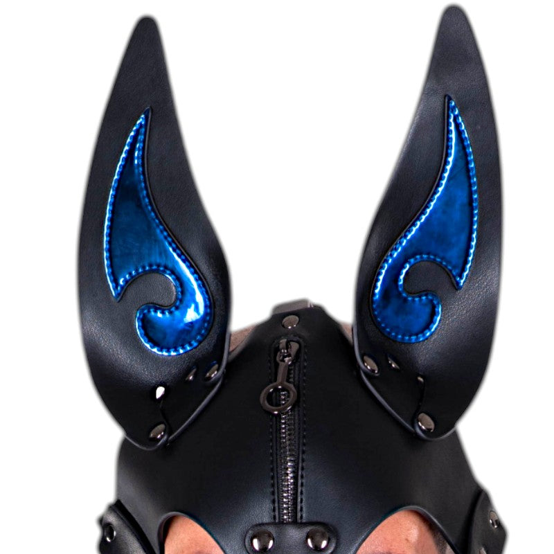 K9-CHROME DOG MASK-Blue