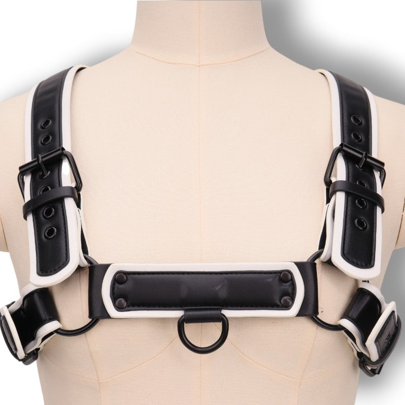 Paw Print Puppy Harness-White
