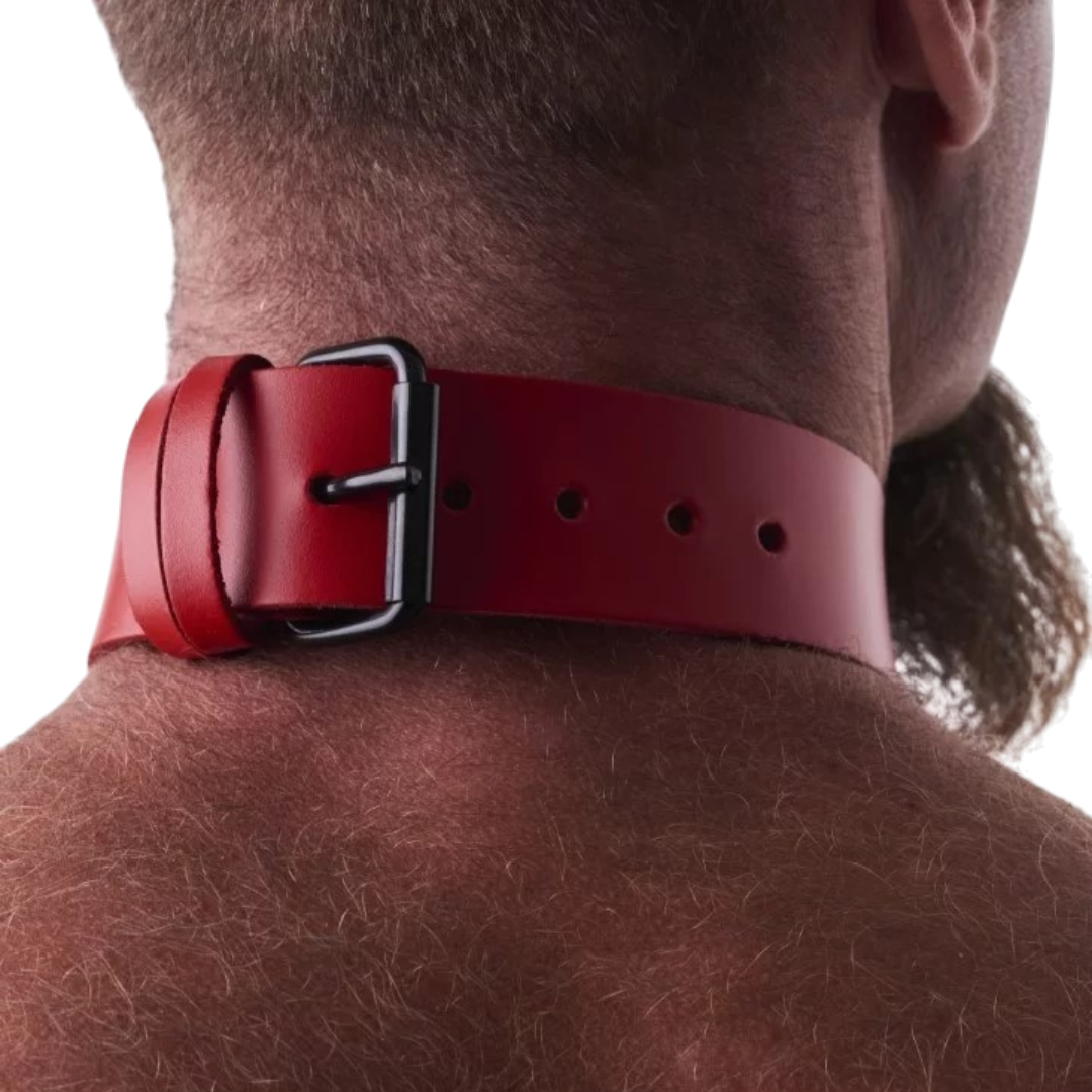 Leather Collar Red
