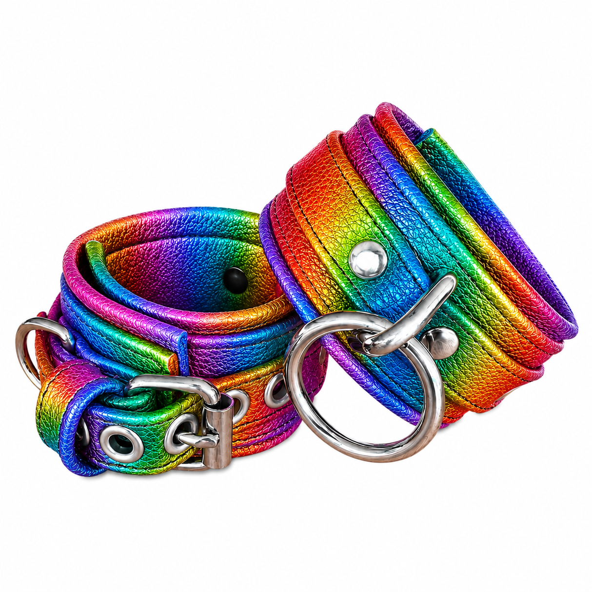 Leather Ankle Cuffs Rainbow-M2O