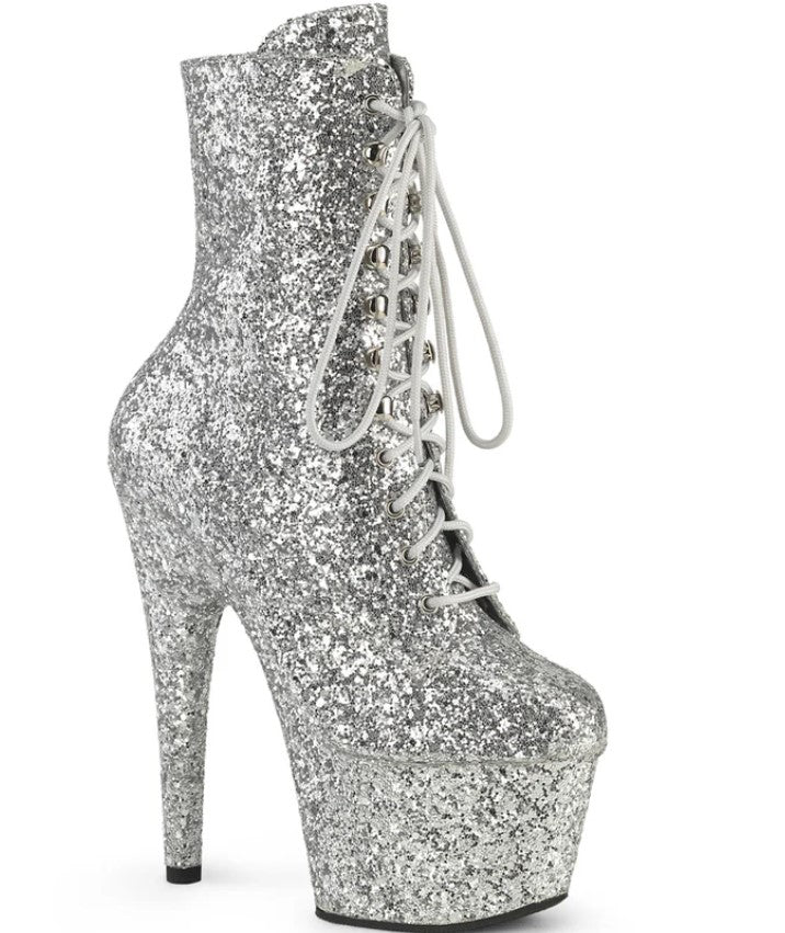 ADORE-1020GWR Pleaser Silver Glitter/Silver Glitter Kinky Boots UK 06