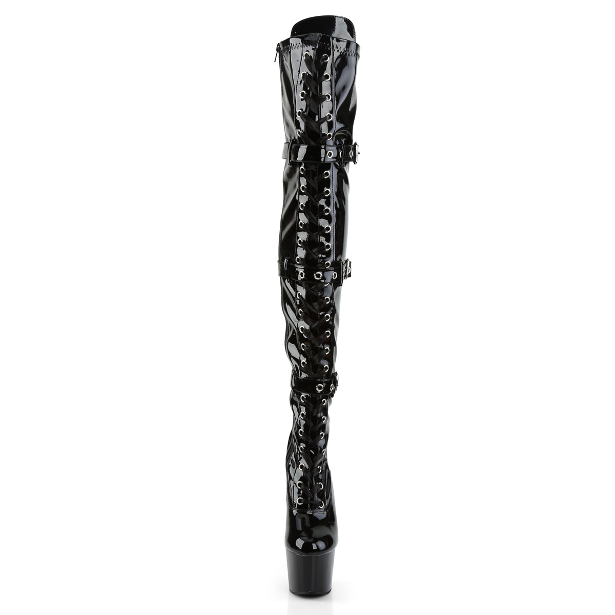 Adore-3028 Triple Buckle Strap Thigh High Boot