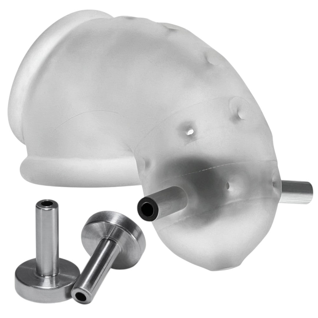 Oxballs - Airlock Electro Air Lite Vented Chastity Clear Ice