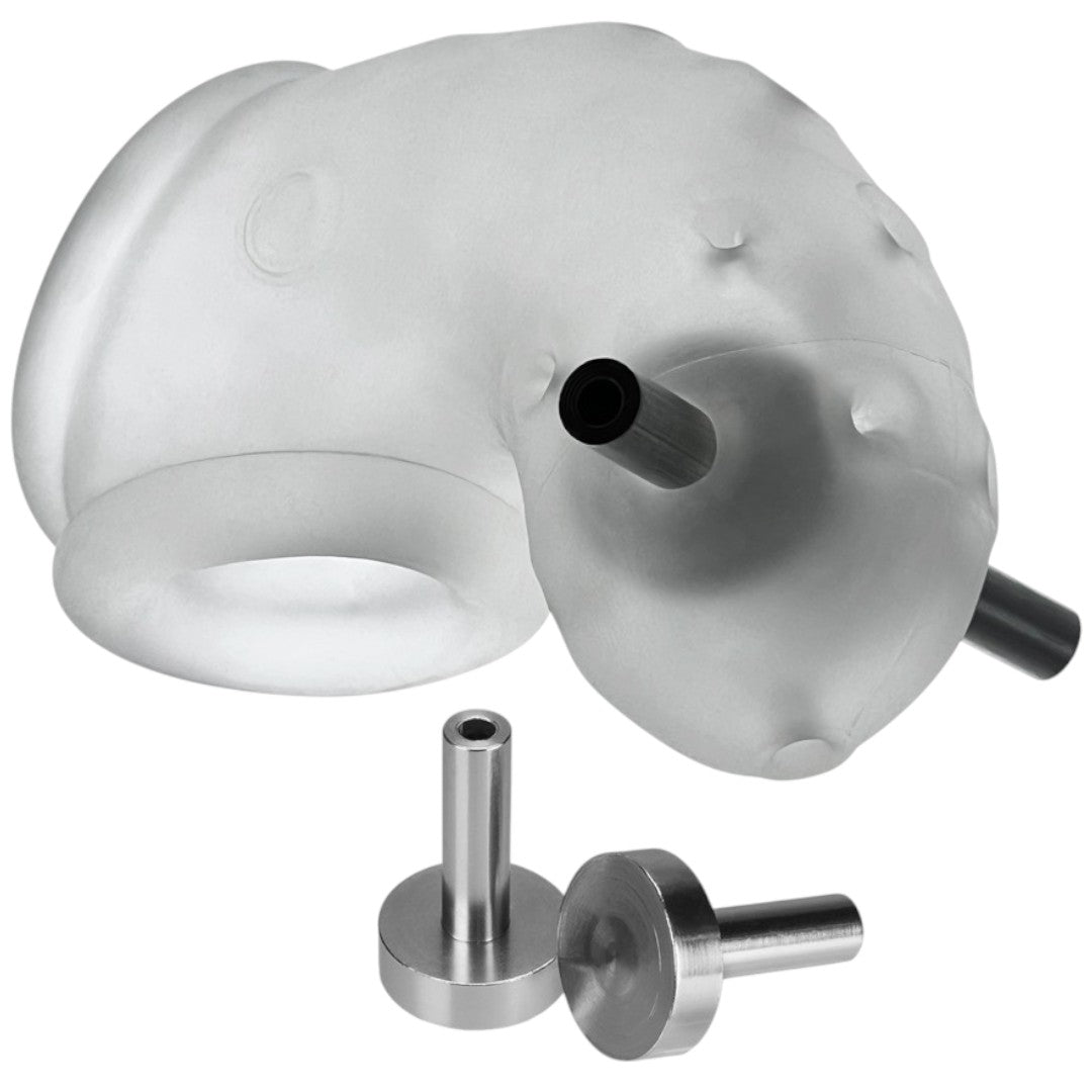 Oxballs - Airlock Electro Air Lite Vented Chastity Clear Ice