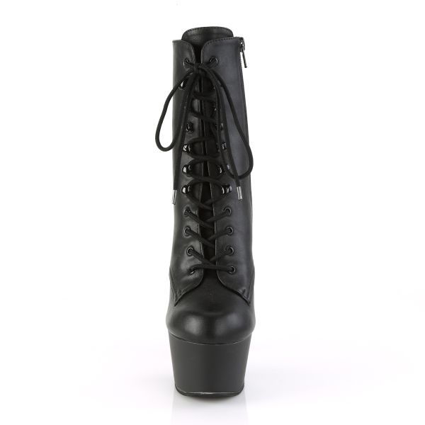 ASPIRE-1020 Platform Lace-Up Ankle Boot Blk Faux Leather Matte-UK09