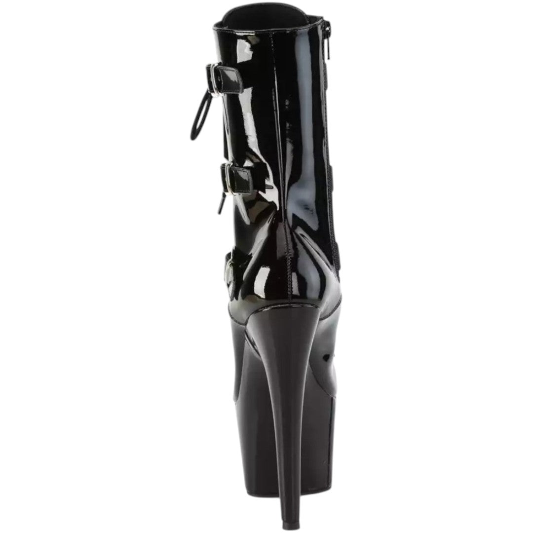 Adore-1043 MId-Calf Boots Patent Black