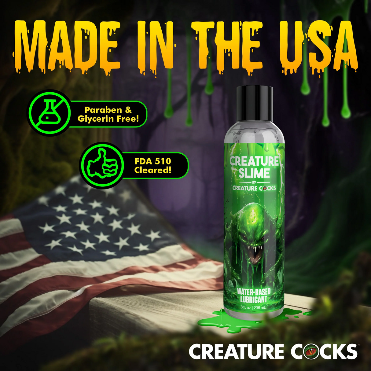 Creature Cocks Creature Slime Water-Based Lubricant 8 oz