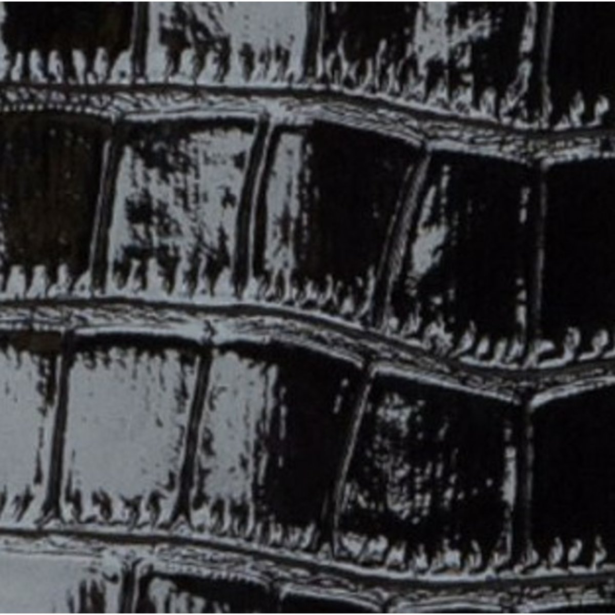 Kinky Diva Croc Front Waist Cincher-Patent Black Croc