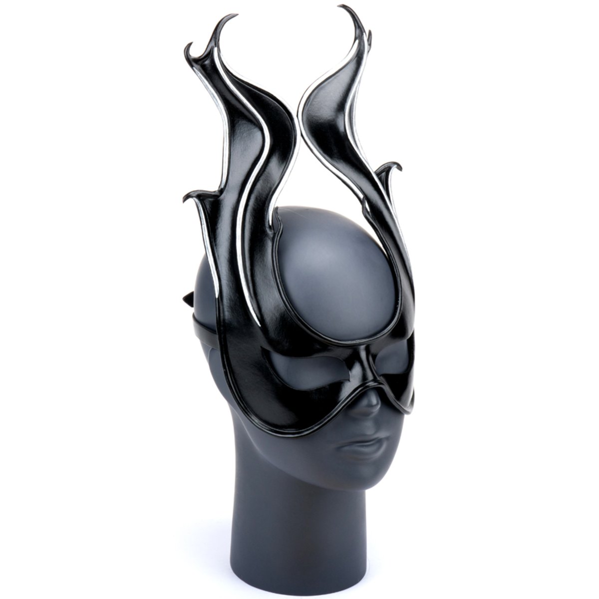 Cecilio Leather Designs Hi-Flames Mask - Black