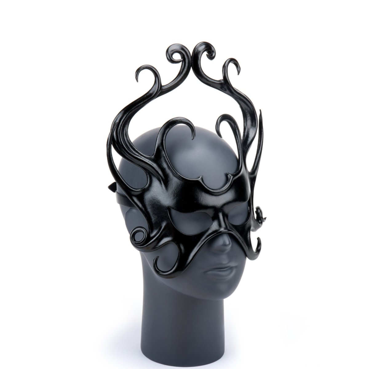 * Medusa Black Leather Mask