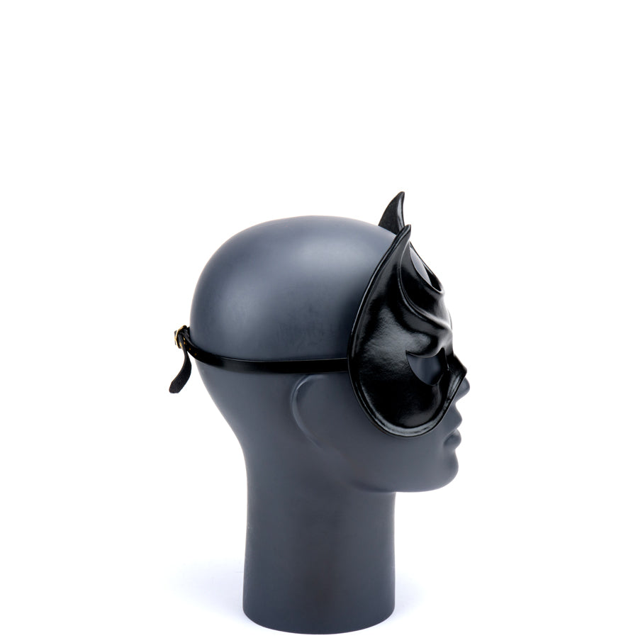 Cecilio Leather Designs Cat Woman Mask -Black