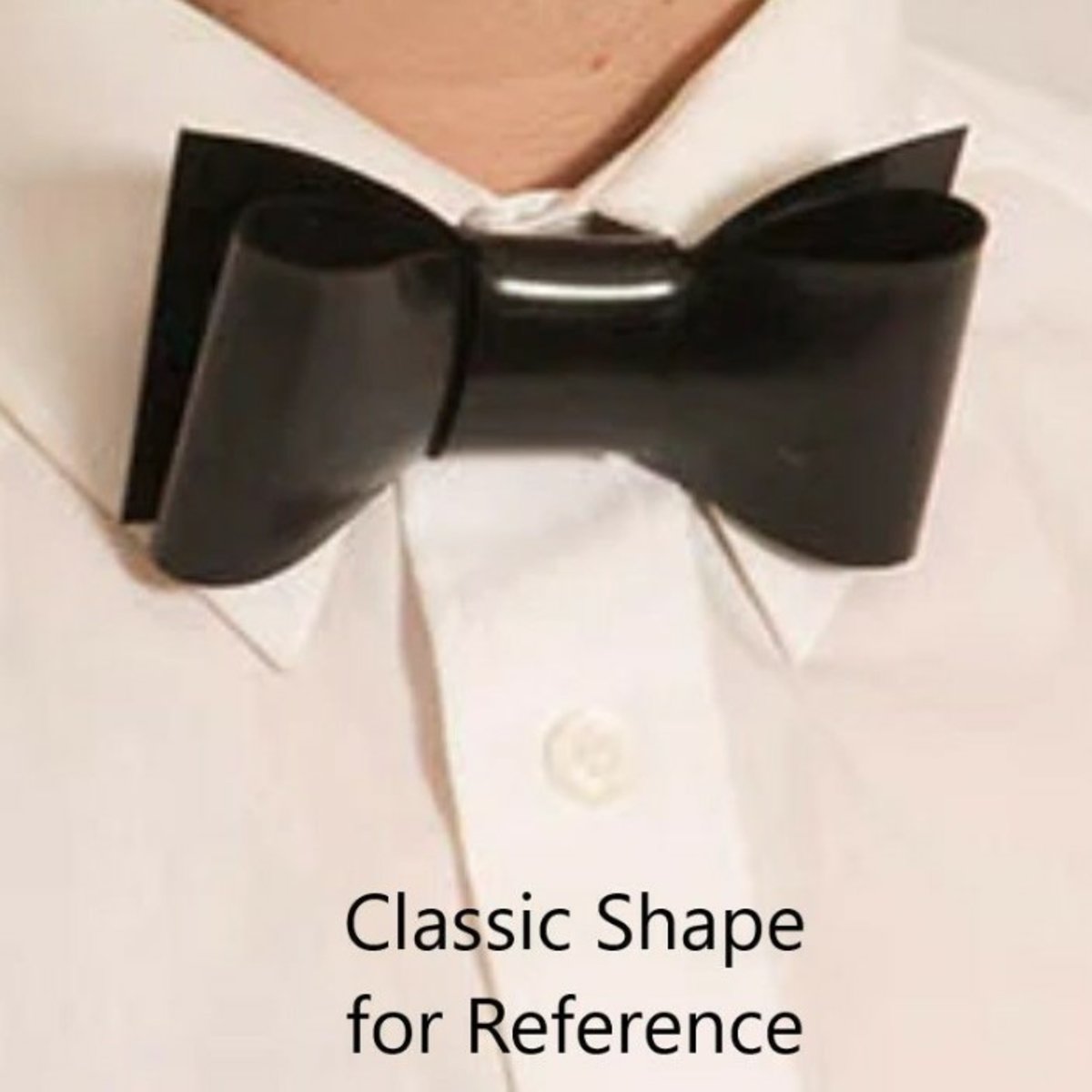 Rubber Bow Tie W/ Skull & Bones
