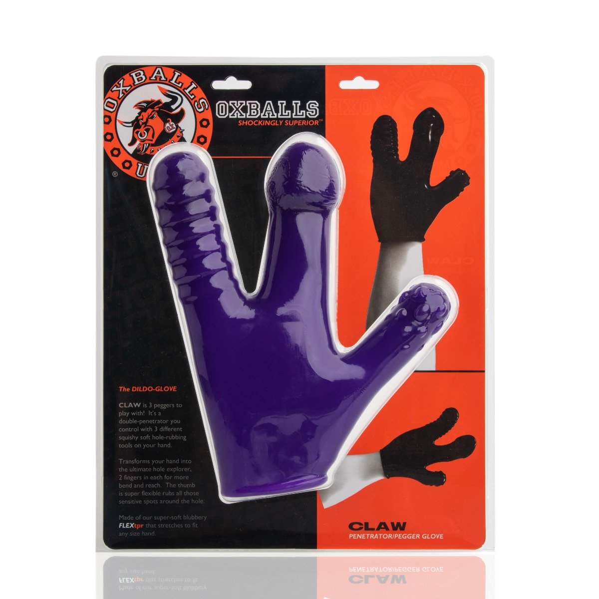 Oxballs - Claw Stretchy Glove With 3 Different Squishy-Soft Dildo Fingers