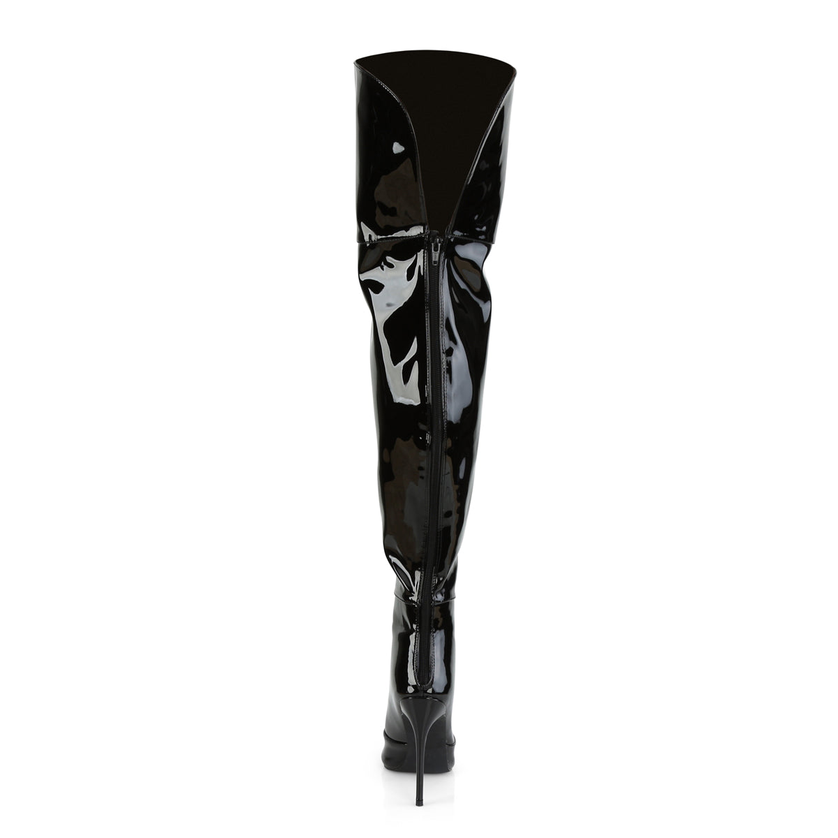 Courtly-3012 Classic Thigh High Stiletto Boot No Platform-Black-Uk