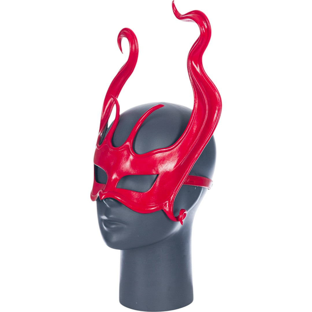 Cecilio Leather Designs Trails Mask - Red