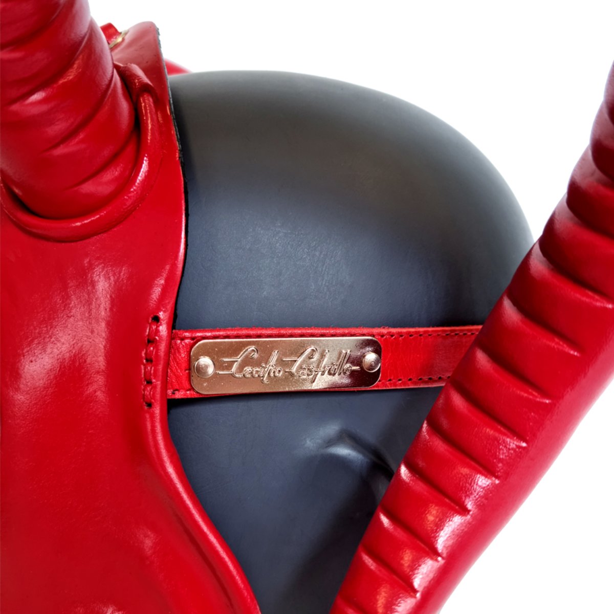 *Devil Woman Red Leather Mask