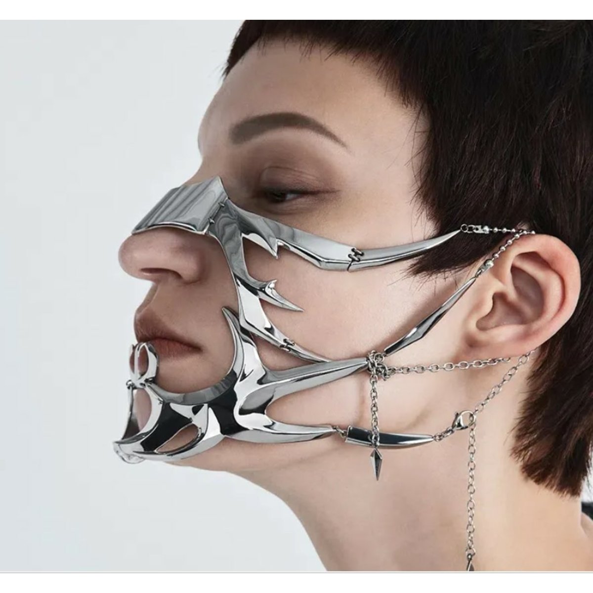Cyber Punk Metal Mask
