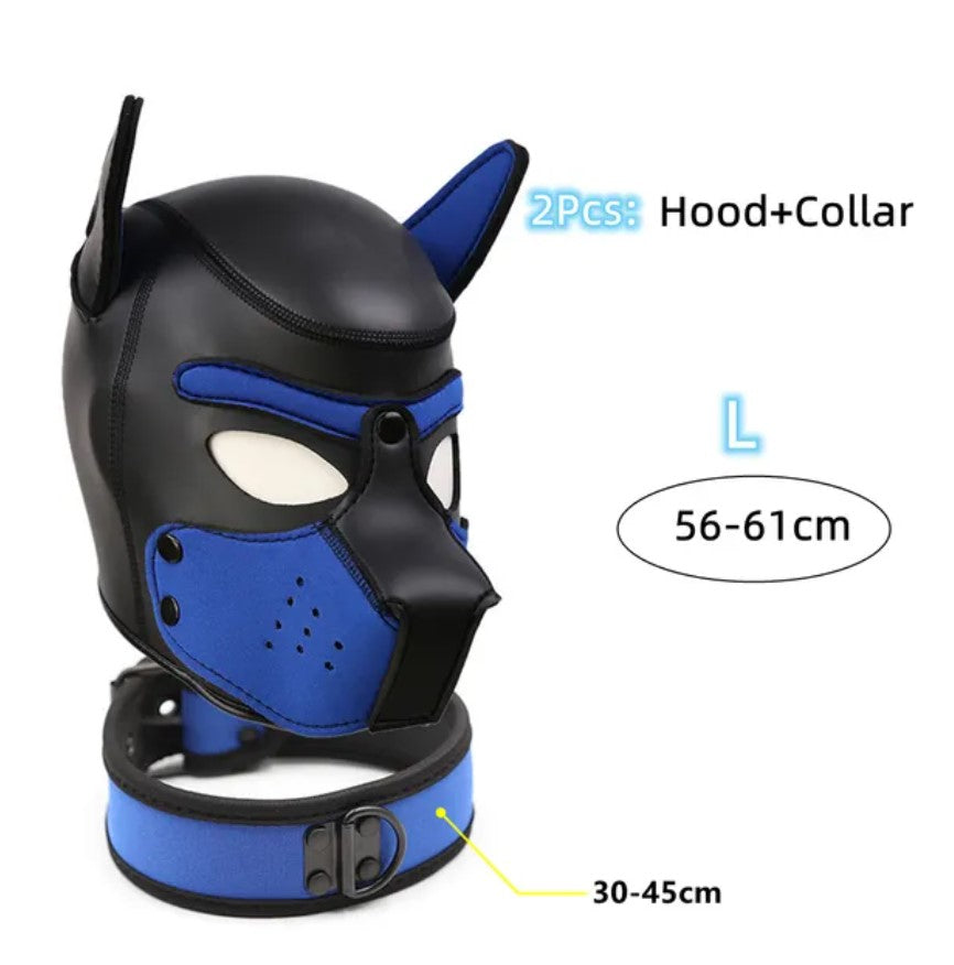 Puppy Hood & Collar Blue