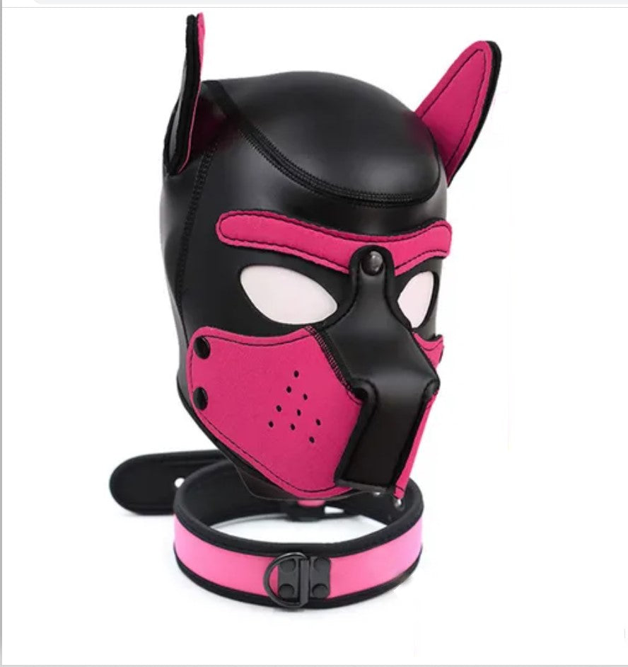 Puppy Hood & Collar Pink