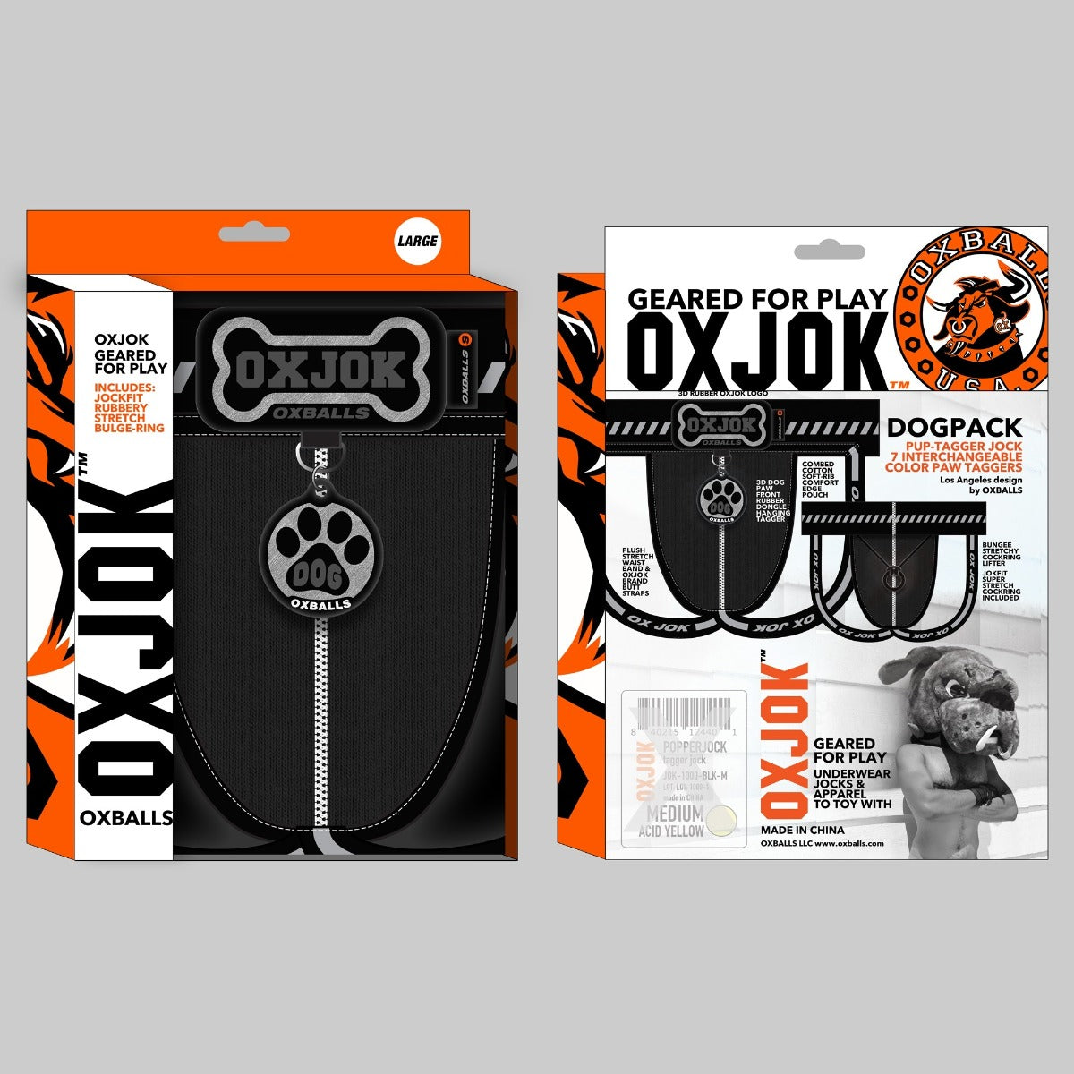 Oxballs - Dogpack Jockstrap-Black/Silver-Xx