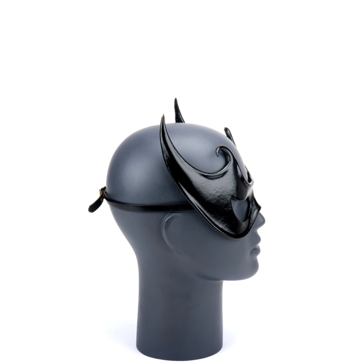 Cecilio Leather Designs Fantasy Bat Mask - Black