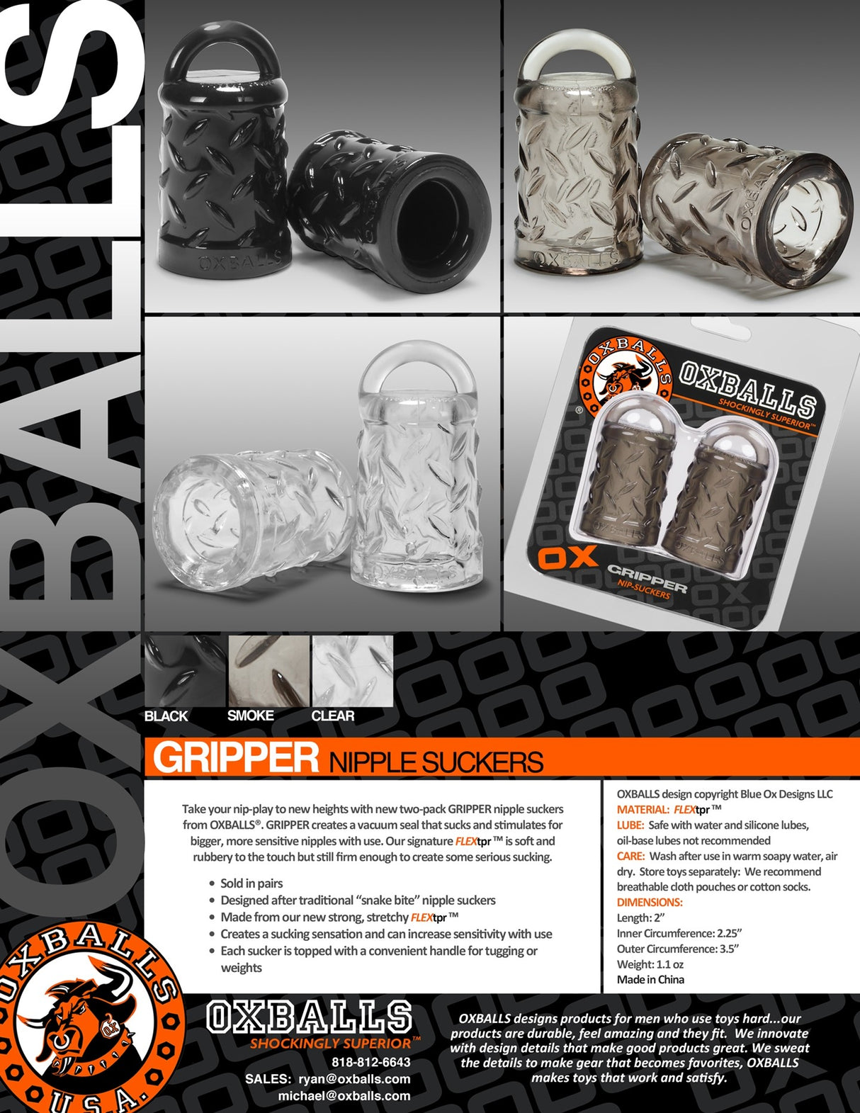 Oxballs - Gripper Nipple Suckers