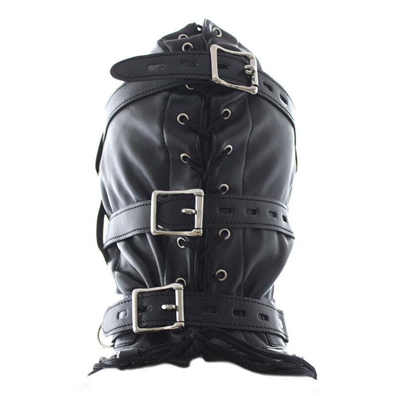 Bondage Hood w/ Cock Gag Black